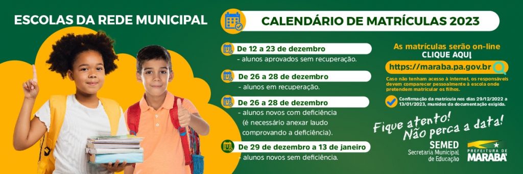 Período de confirmação de Matrícula 2023 termina 13/01