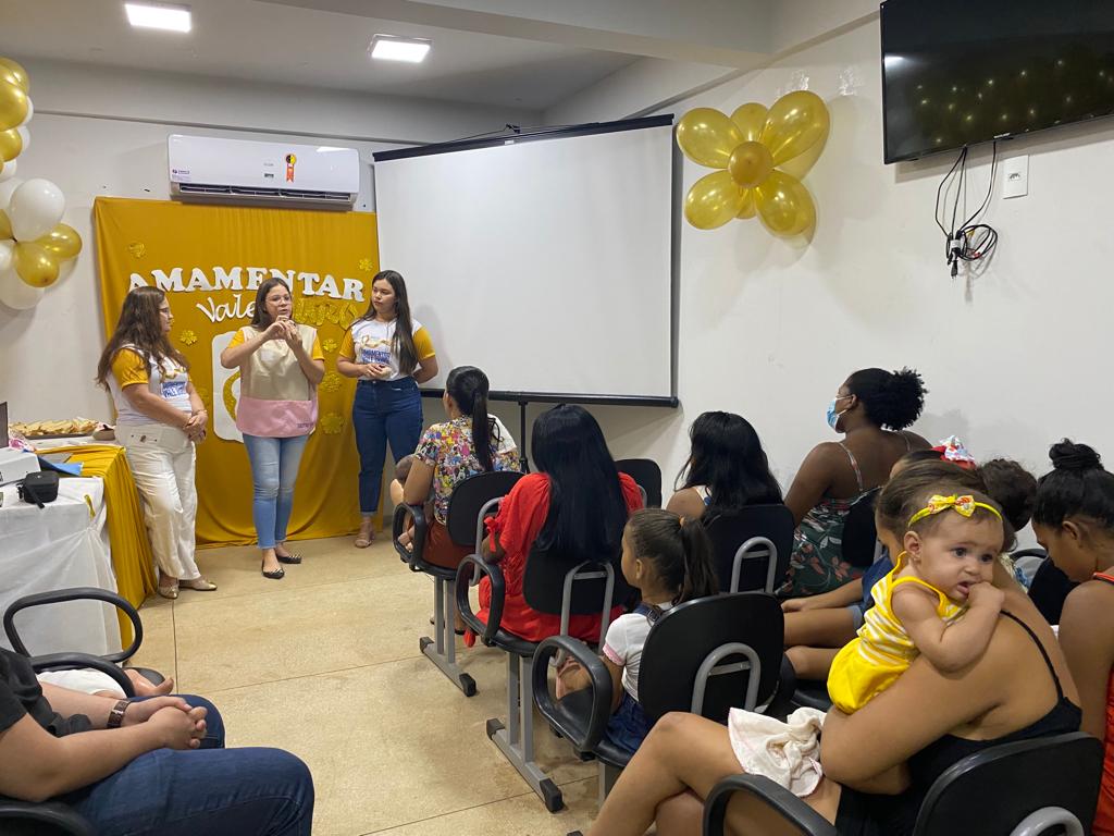 PALESTRA CAMPANHA AGOSTO DOURADO NA UBS DO ACARAJÓ. – Prefeitura de Bragança