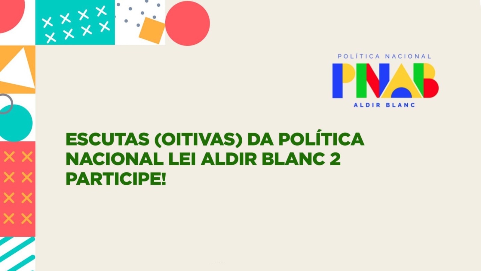 Cultura: Audiências públicas da Política Nacional   Aldir Blanc serão realizadas em Marabá