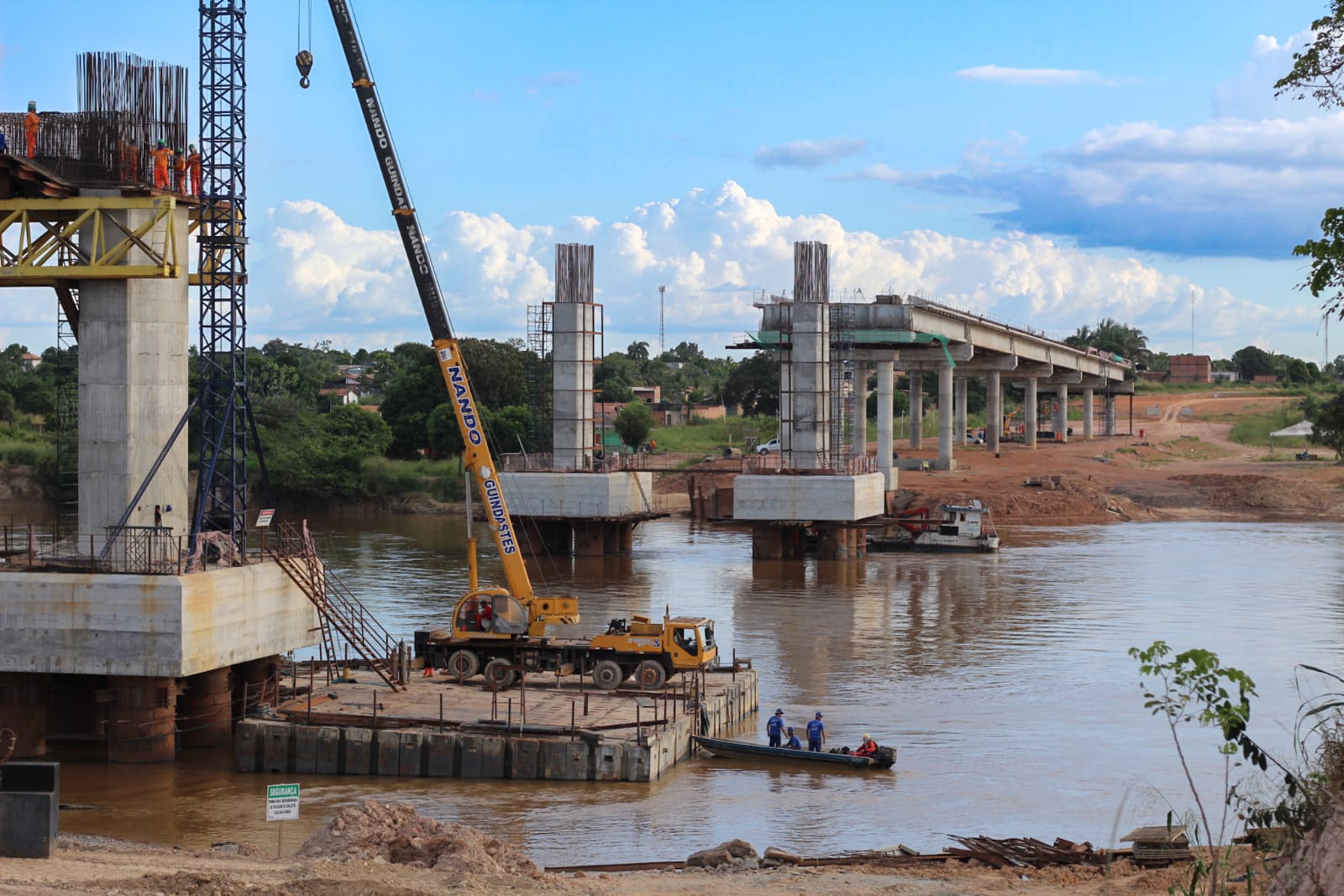 Obras: Nova ponte sobre o Rio Itacaiúnas ultrapassa 50% dos serviços concluídos