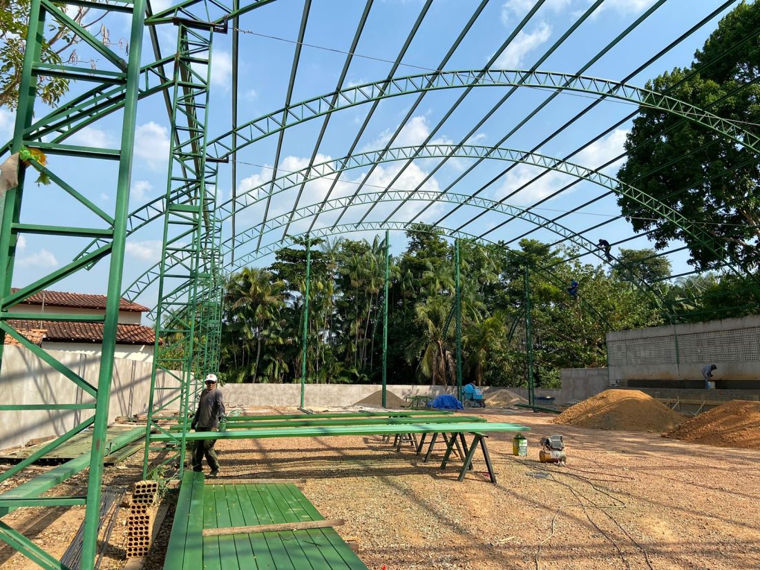 Obras: Em breve, Murumuru ganha quadra coberta na Escola Rui Barbosa