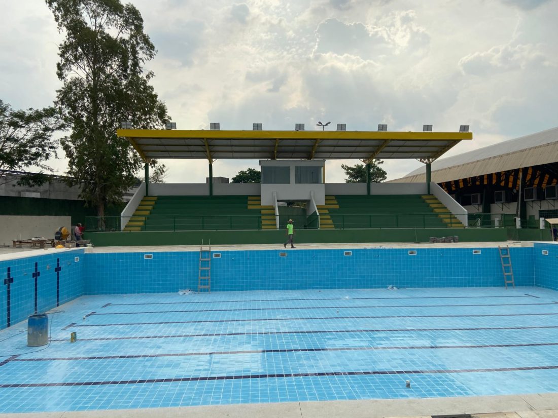 Obras: Piscina semiolímpica no Ginásio Municipal vai atender alunos e grupos de atletas