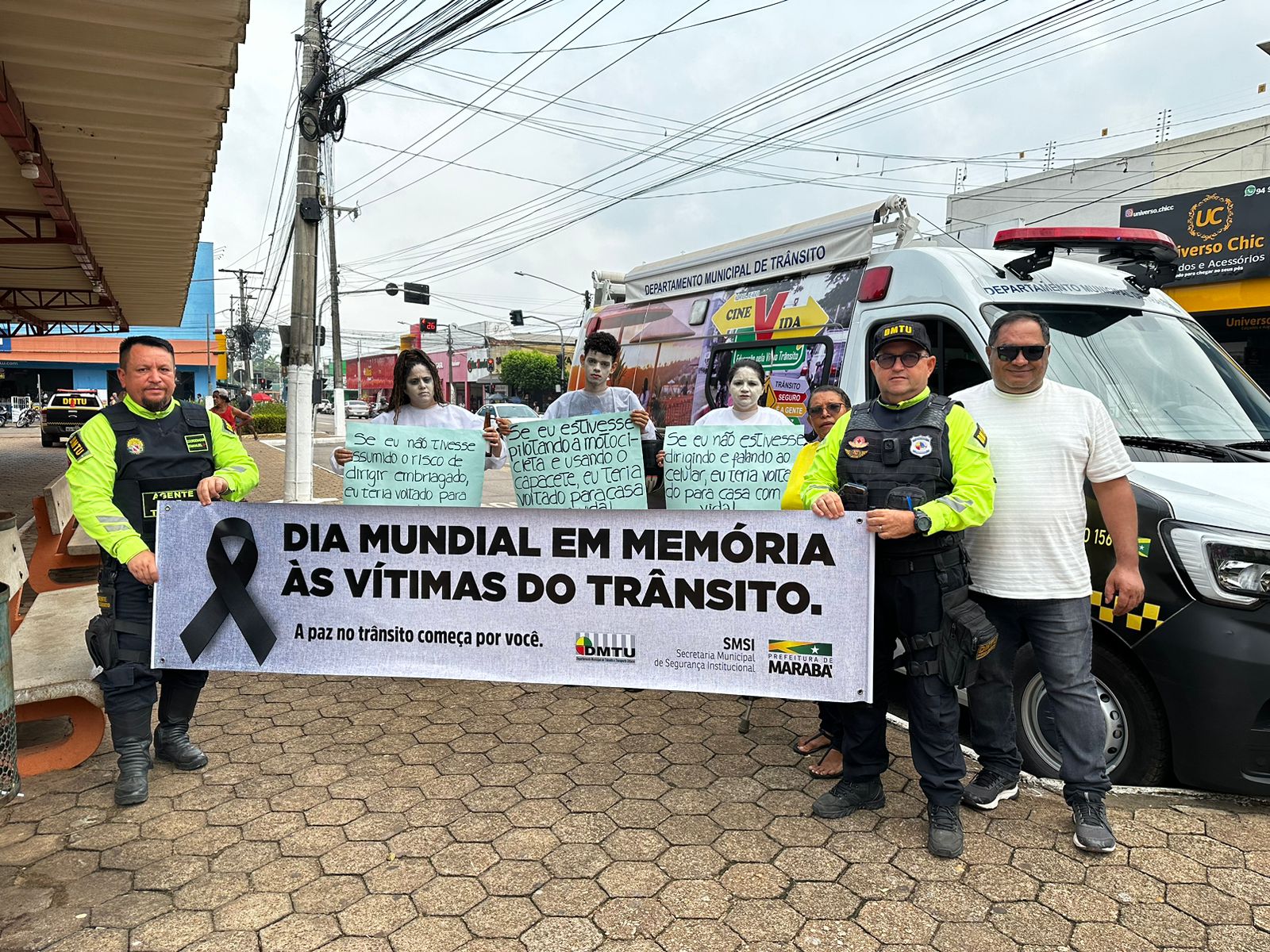 DMTU: Departamento realiza ação em memória às vítimas no trânsito