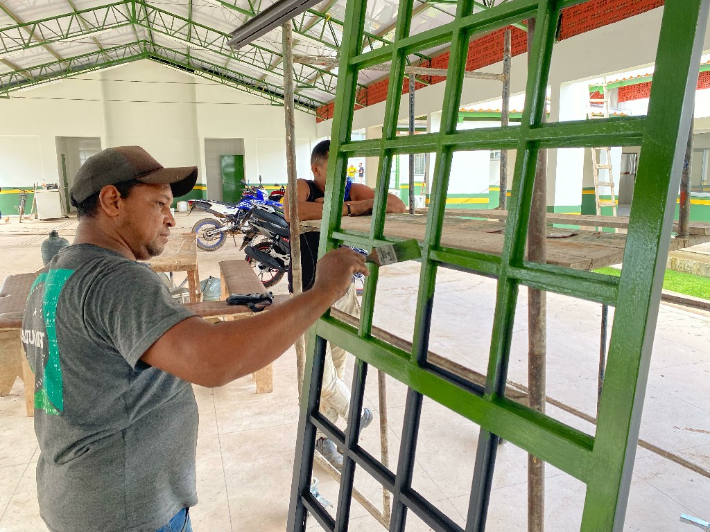 Sevop: Obra do novo prédio da Escola Rayara Carvalho chega a 90% de conclusão