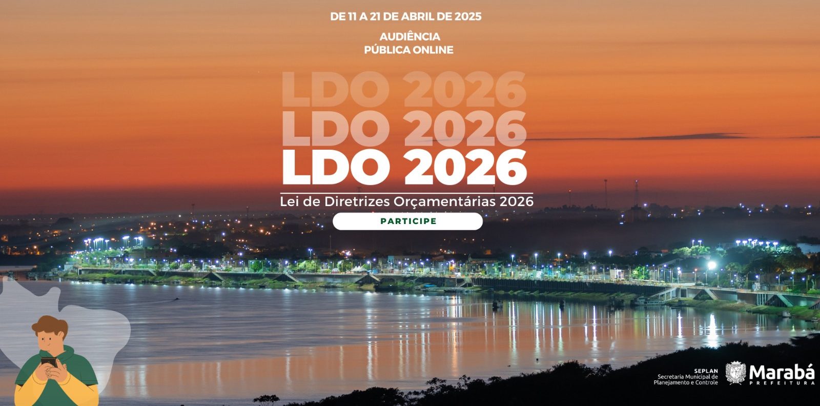 Seplan: De 11 a 21 de abril realiza-se audiência pública online para elaboração do projeto da Lei de Diretrizes Orçamentária 2026