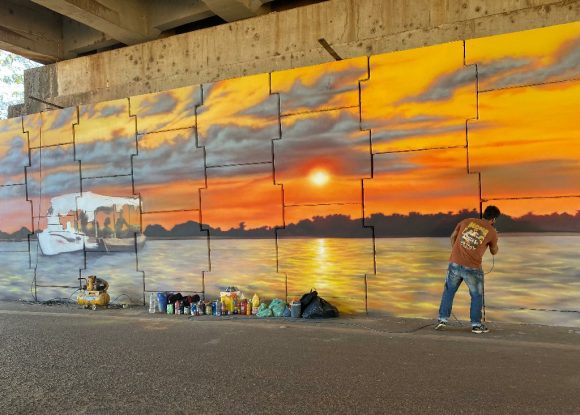 Cidade: Com produção do artista visual Jefferson Bosco, túnel da Folha 33 ganha mais cor e vida