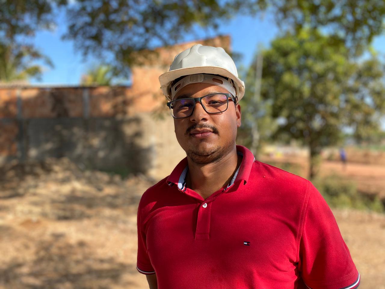 Luan Silva Athan, engenheiro responsável pela obra